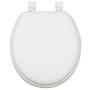 Upgrade Your Bathroom with Textiles Soft Padded Round Toilet Seat Cover ?C Easy to Install & Clean, 17 Inches