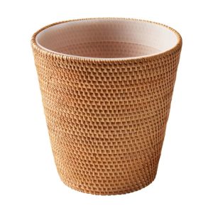 Rattan Bathroom Wastebasket